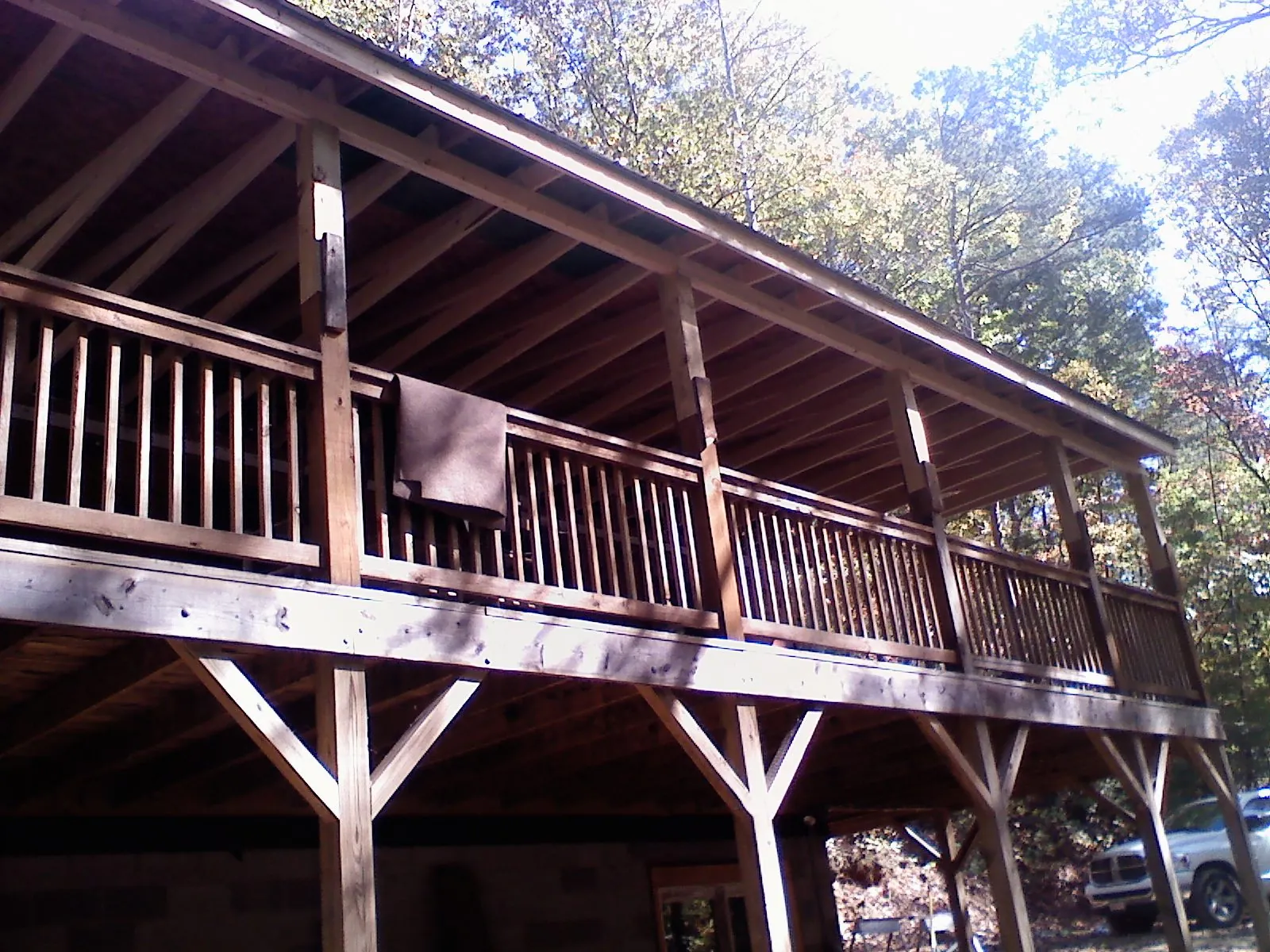 Timber framing under a new elevated porch and deck — Roof Leak Repair in Moultrie by Roofing Brothers